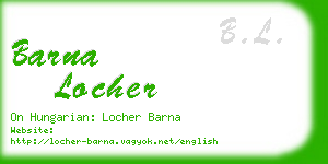 barna locher business card